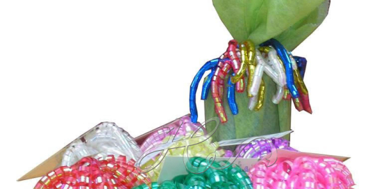 Beautiful Solid Color PP Ribbon Curly Bow for Wholesale
