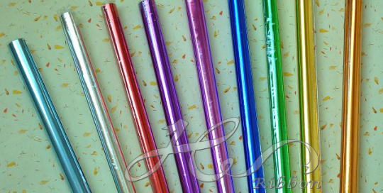Christmas Promotional Various Color High Glossy Metallic Gift Wrapping Paper Rolls