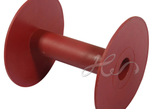 Red non-toxic empty plastic spool for ribbon