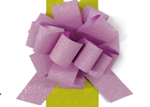 Beautiful Sparkling Purple Matte Gift Decorative Pull Bow
