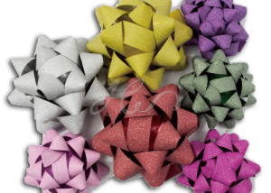 Christmas Gifts Decorative Sparkling Matte Star Bows