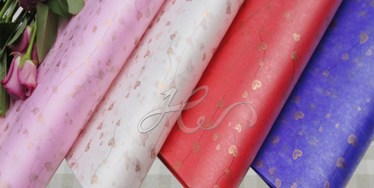 Custom Prtined Design Various Color Flora Wrapping Paper