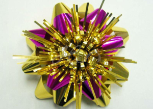 New design & Fashional Pre-tied Gift Decorative Gold Metallic Star Bows