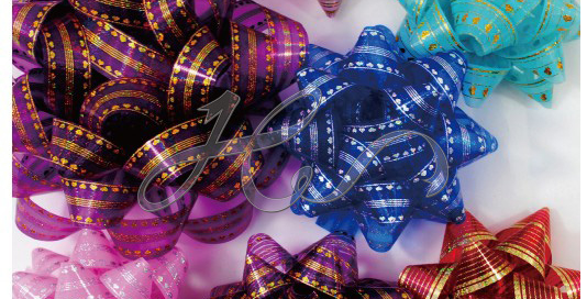 Various Color and Patterns Celebratioanl High Glossy Star Bows