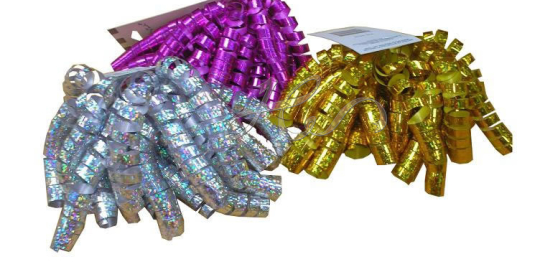 Wholesale High Quality Metallic Iridescent Curly Bows
