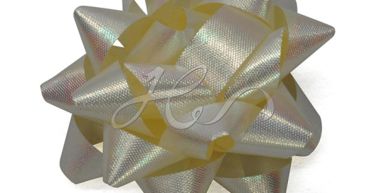 Yellow Embossed Rainbow Ploypropylene Water-proof Star Bows