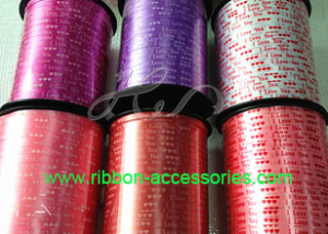 2015 Hot Sale Printed Balloon Rope Ribbon, Curling Crimped Curly Ribbon Spools