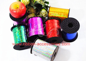 Holographic Lamination Poly Curling Ribbon Spools,laser finishing packing curly ribbon spools