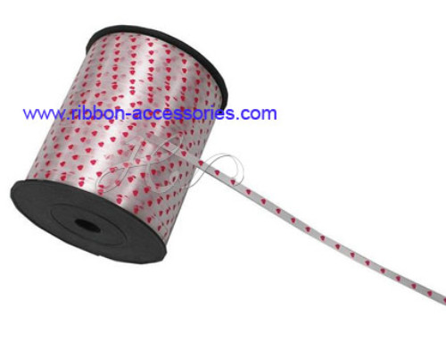 Gift Packaging Printed Heart Pattern Plain Curling Ribbon Roll,Christmas Ribbon