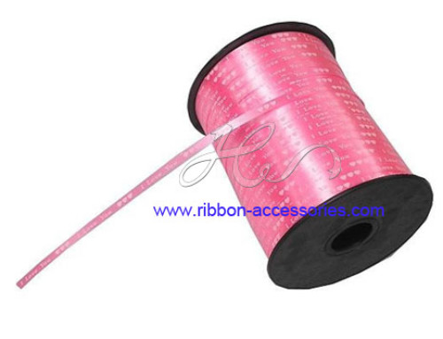 500 yds Printed Plain Pink Curling Ribbon Supplier