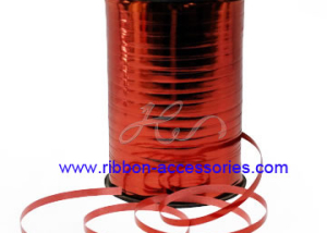Red Metallic Bonded Pearl Ribbon Spools