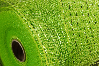Apple Green Metallic Deco Mesh Ribbon Spools